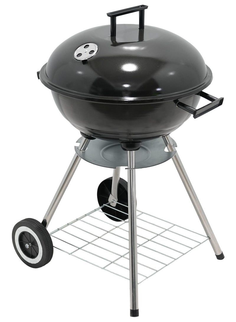 رينوفو غلاية شواء محمولة صغيرة الحجم للشواء في الهواء الطلق من رينوفو، شواية فحم بقطر 47 سم مع عجلات، اسود - Image 3